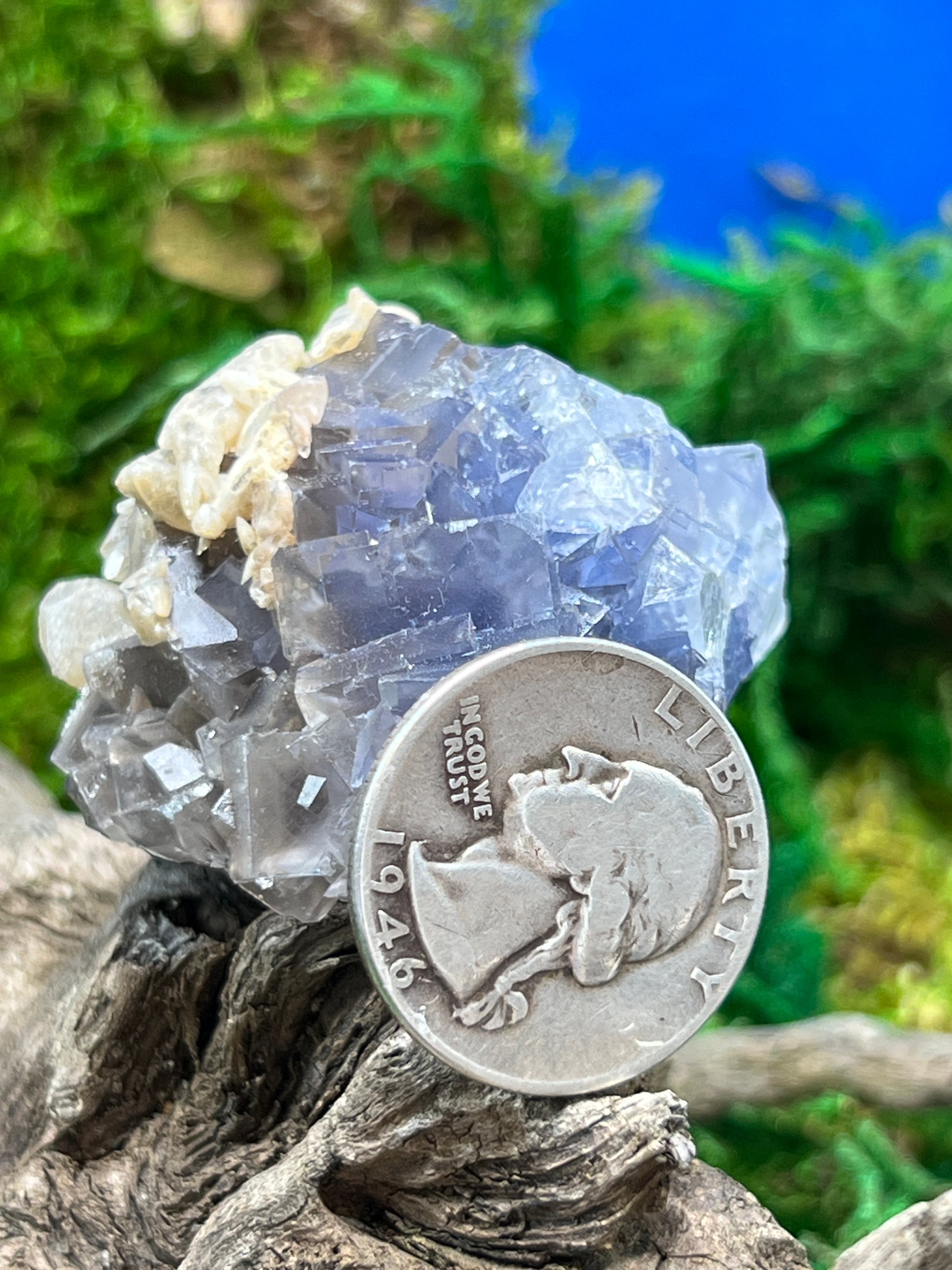 Fluorite with Calcite - Elegant Mineral Specimen