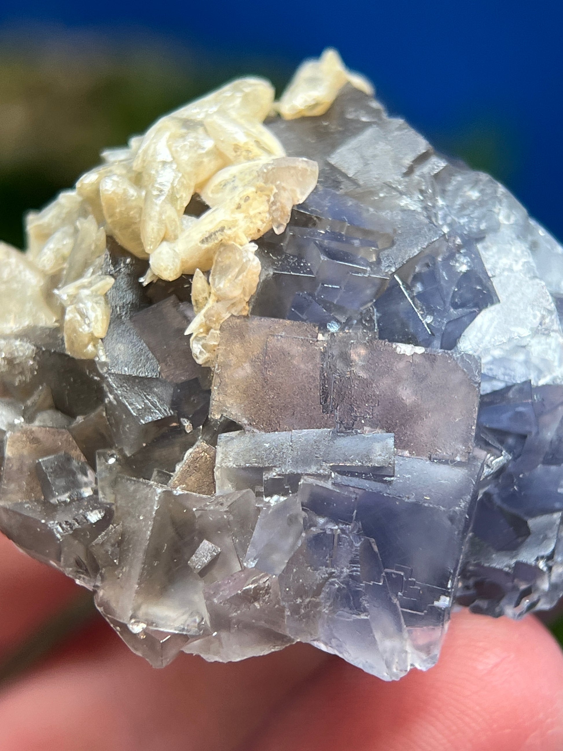 Fluorite with Calcite - Elegant Mineral Specimen