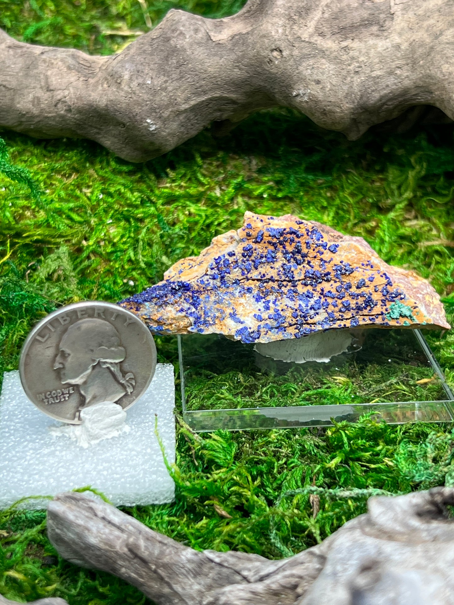 Azurite with Malachite - Ahouli Mines, Morocco