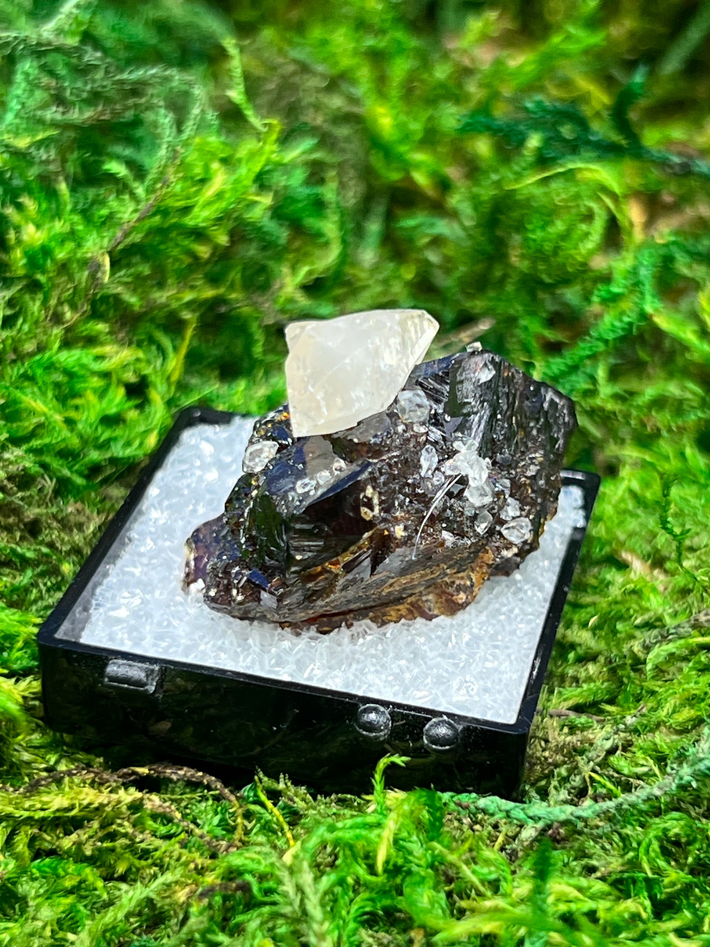 Calcite on Sphalerite - Cumberland Mine Specimen