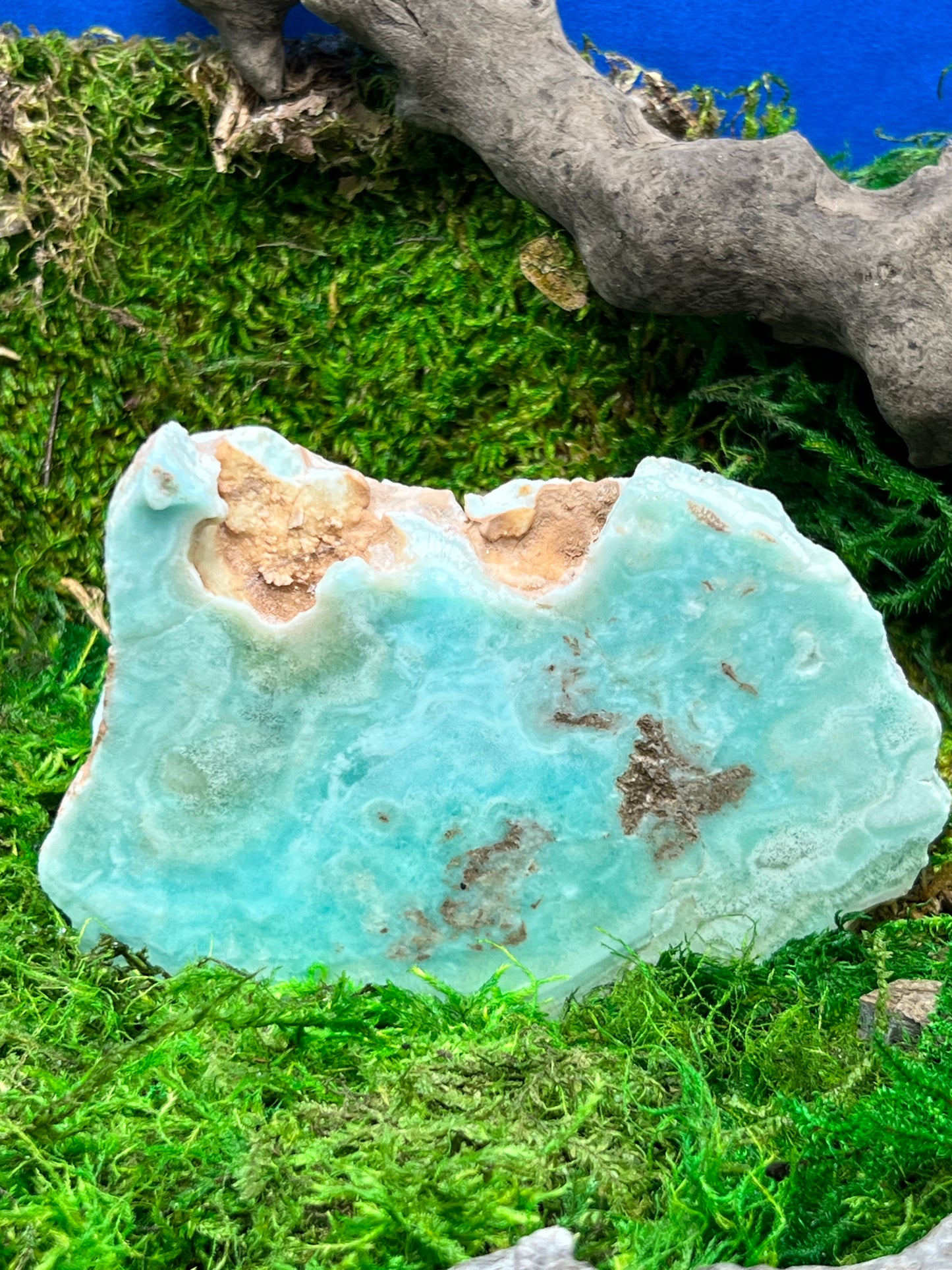 Natural Blue Aragonite Crystal from Pakistan/Afghanistan