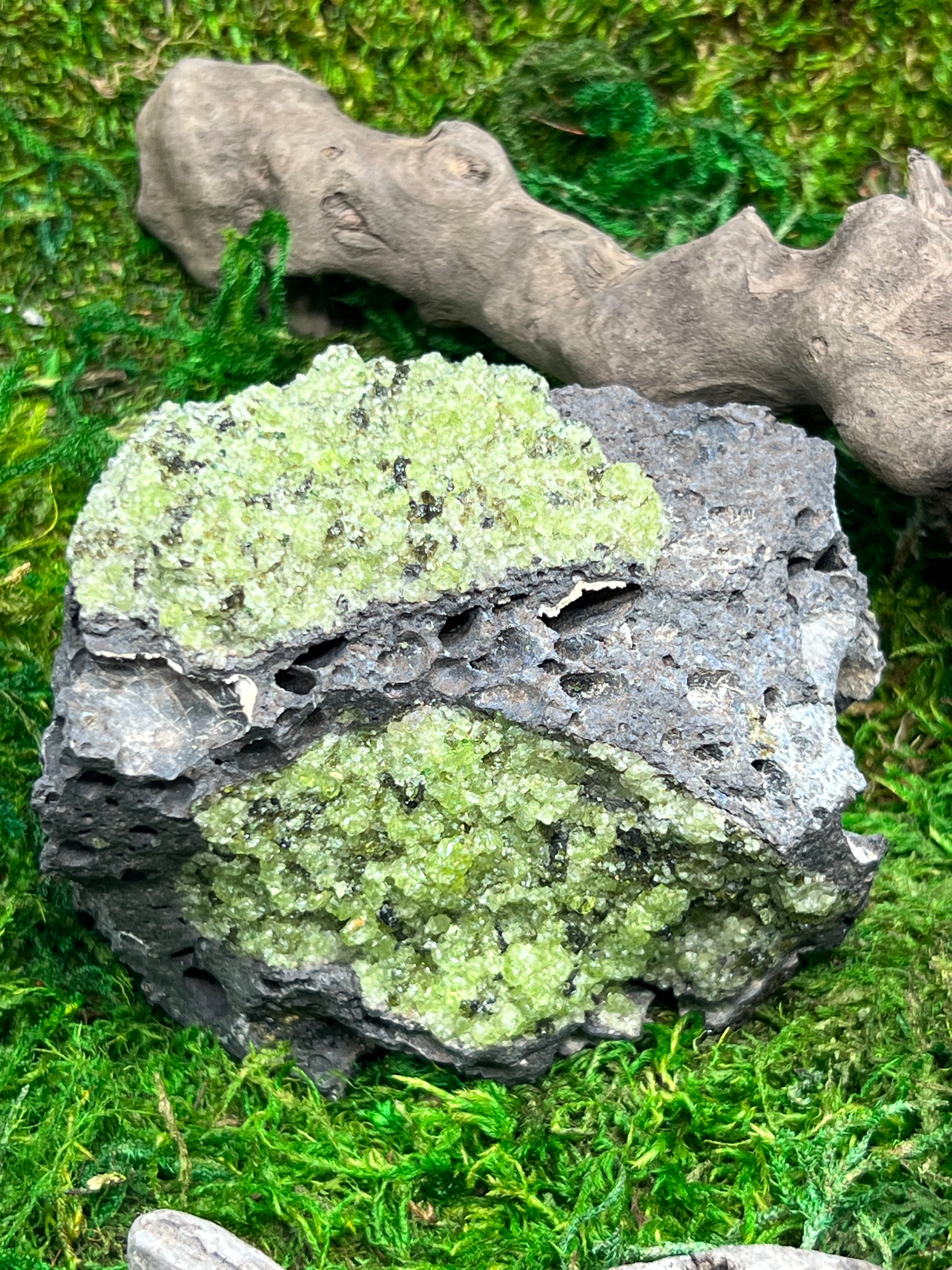 Peridot in Basalt