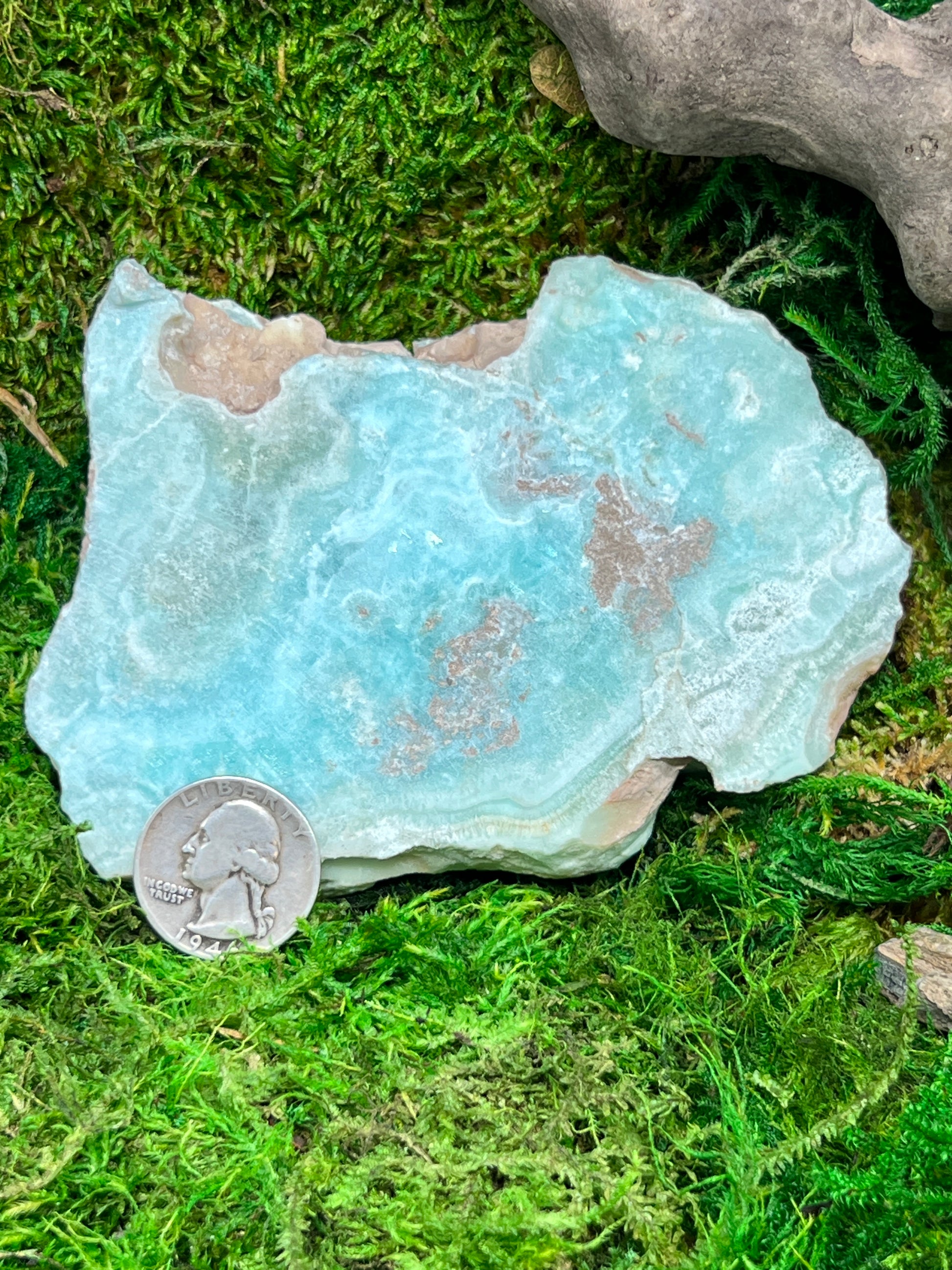 Natural Blue Aragonite Crystal from Pakistan/Afghanistan