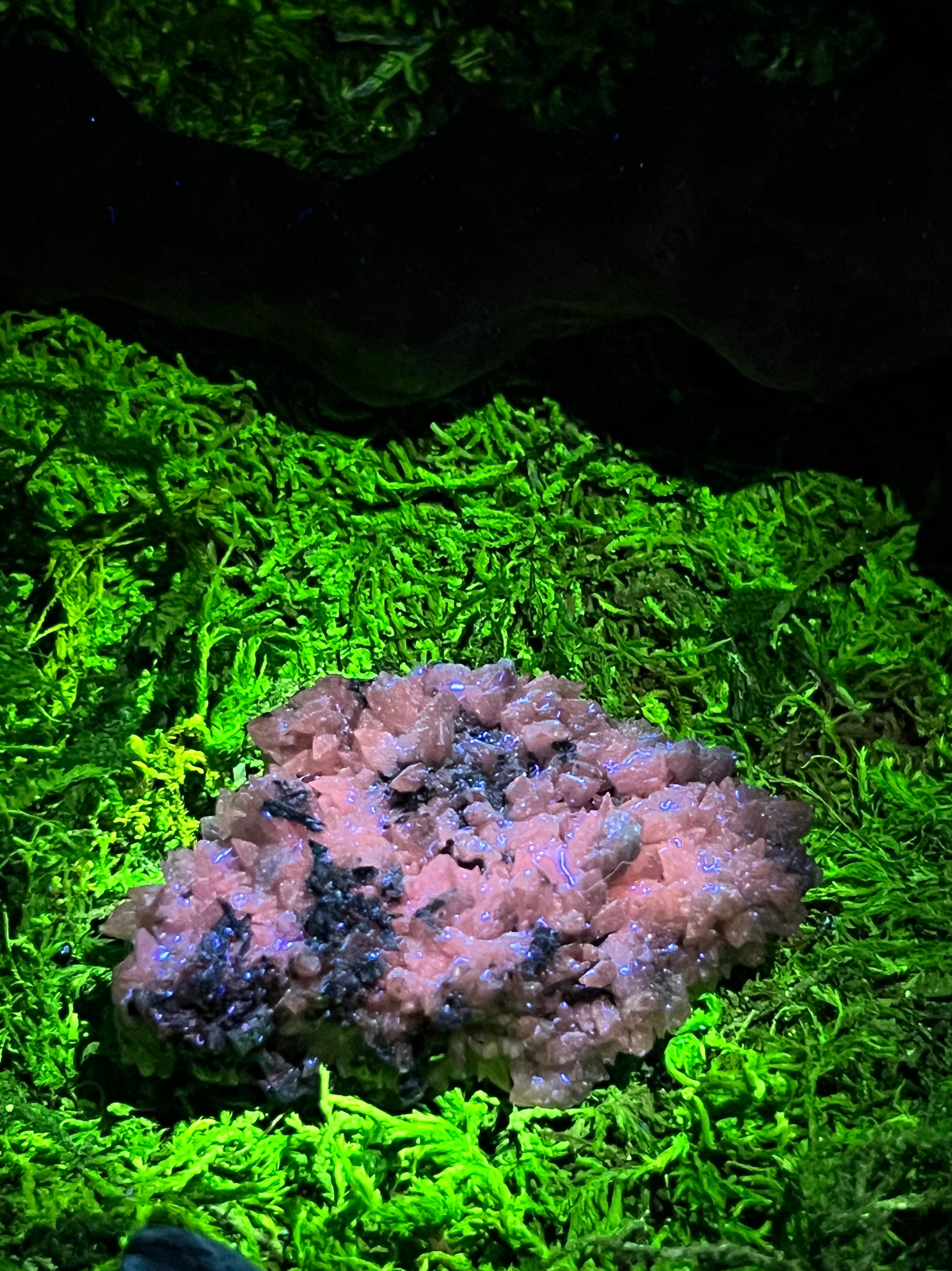 Calcite on Galena Specimen from Santa Eulalia