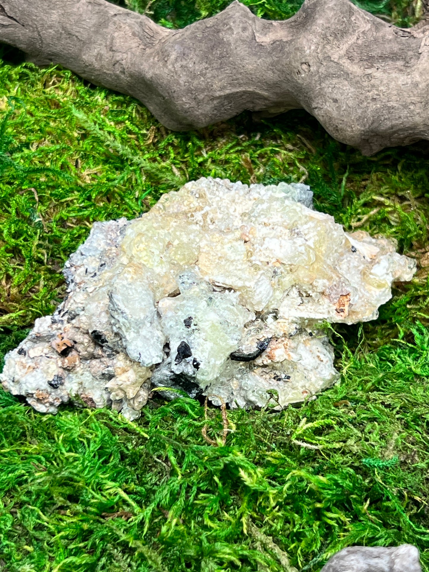 Hyalite Opal with Black Tourmaline