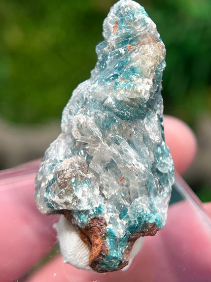 Calcite over Rosasite from Ojuela Mine, Durango