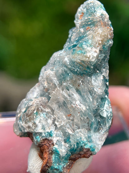 Calcite over Rosasite from Ojuela Mine, Durango