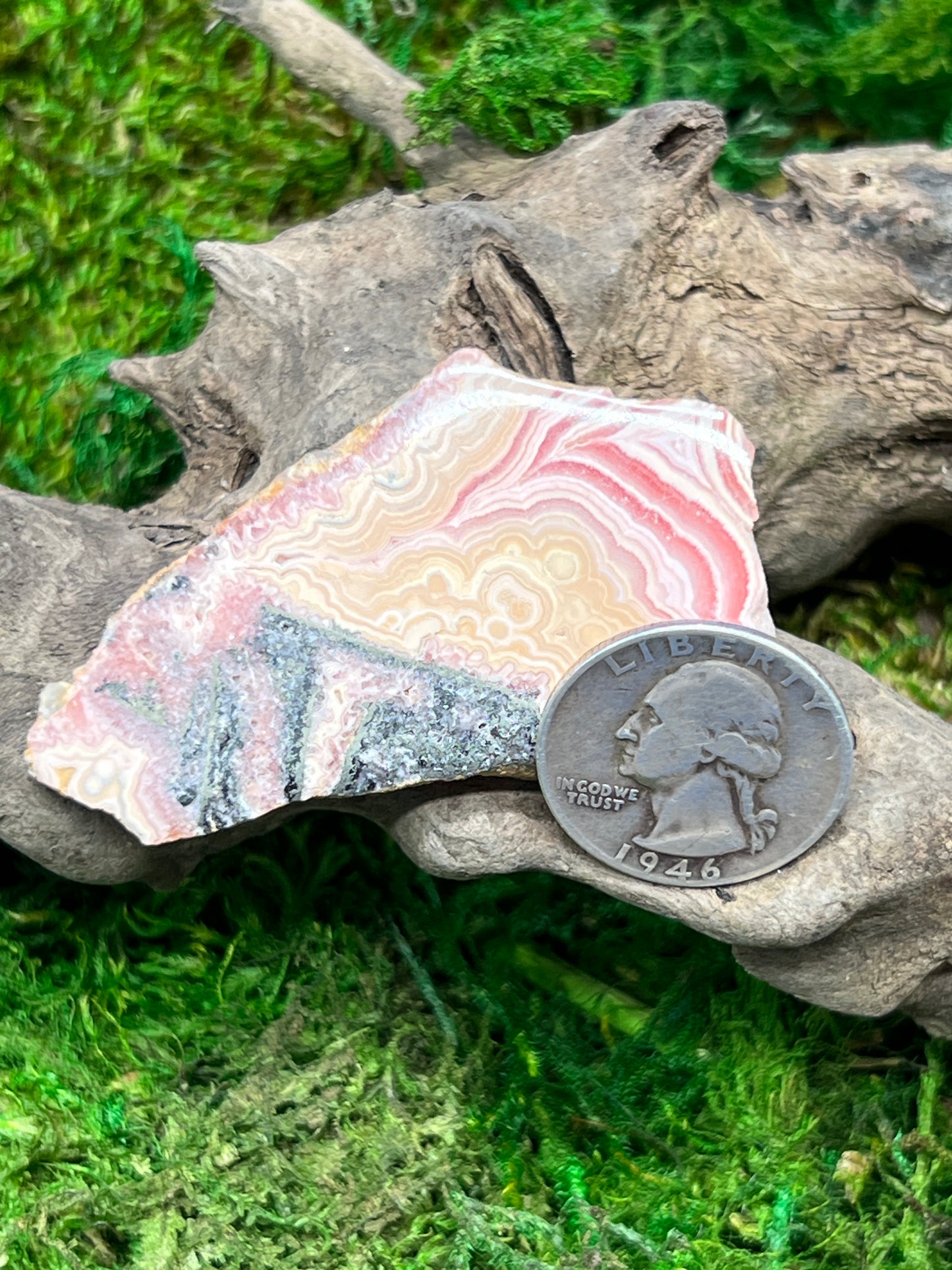 Polished Rhodochrosite Slab from Argentina