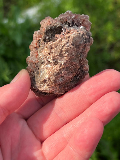 Botryoidal Fluorite over Hematite