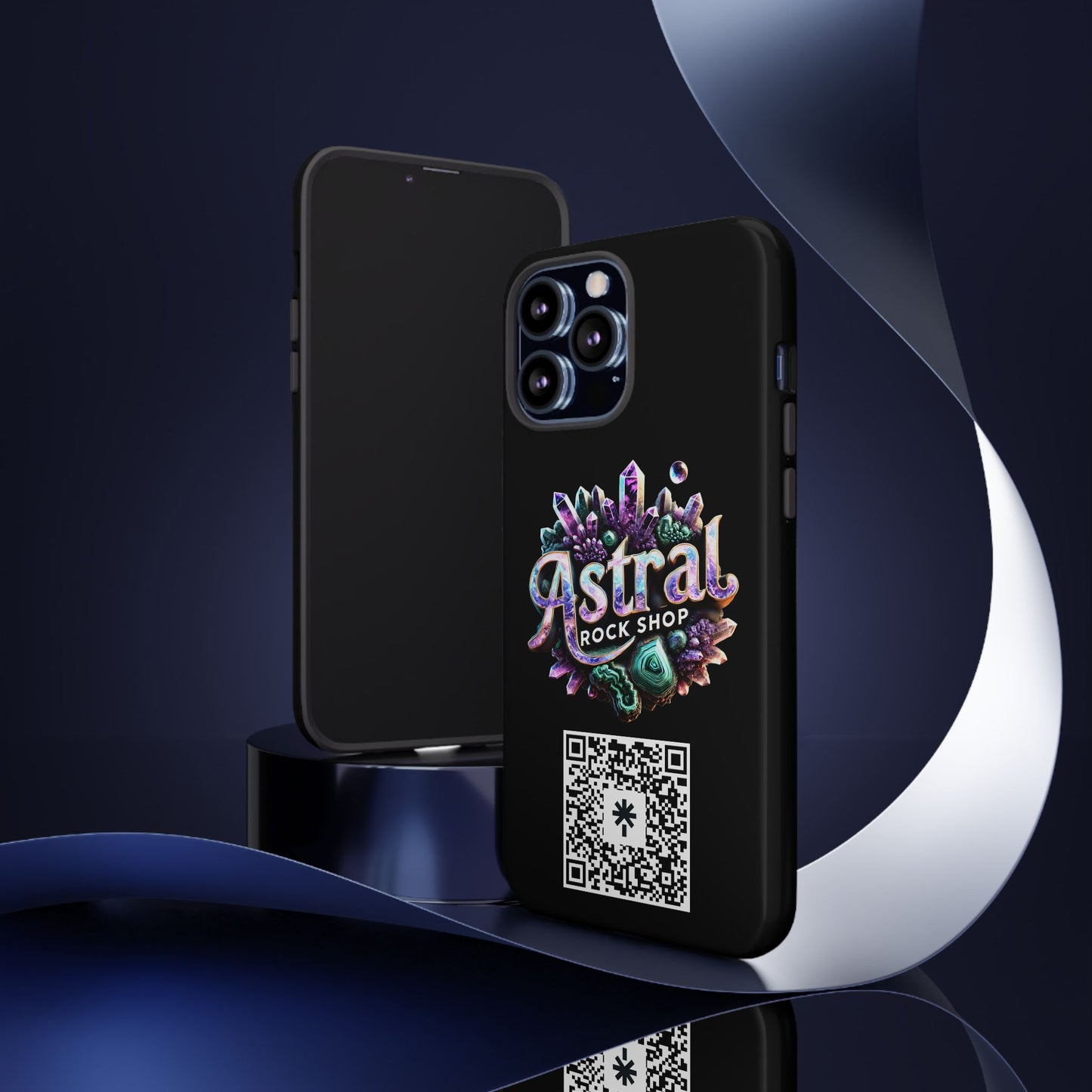 Crystal-Themed Phone Case for Astral Rock Shop, Durable Phone Cover for Gift Giving, Unique Mineral Lover's Accessory, Gemstone [...]