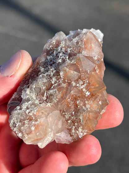 Quartz w/ Hematite, Barite, Fluorite