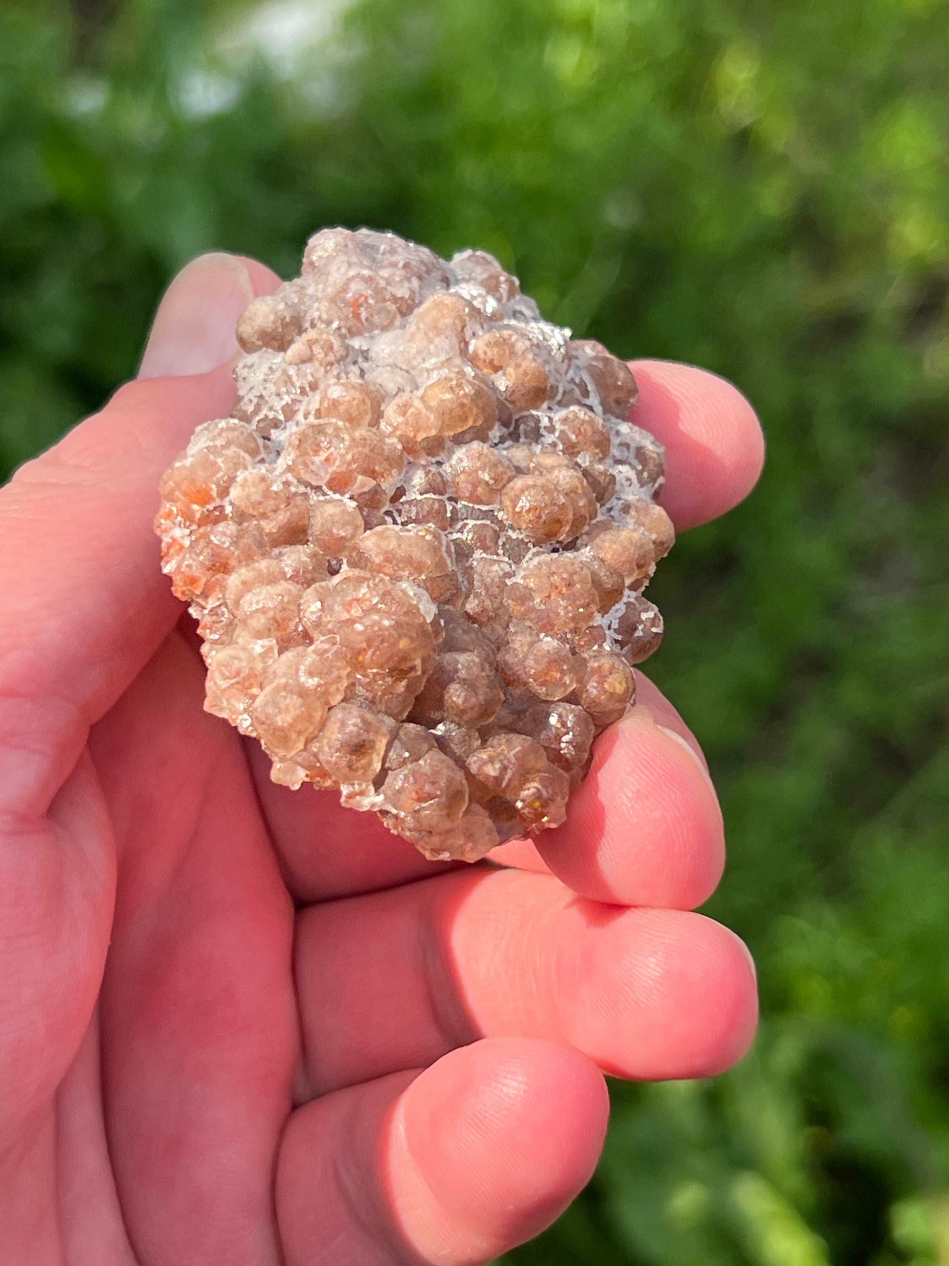 Botryoidal Fluorite over Hematite