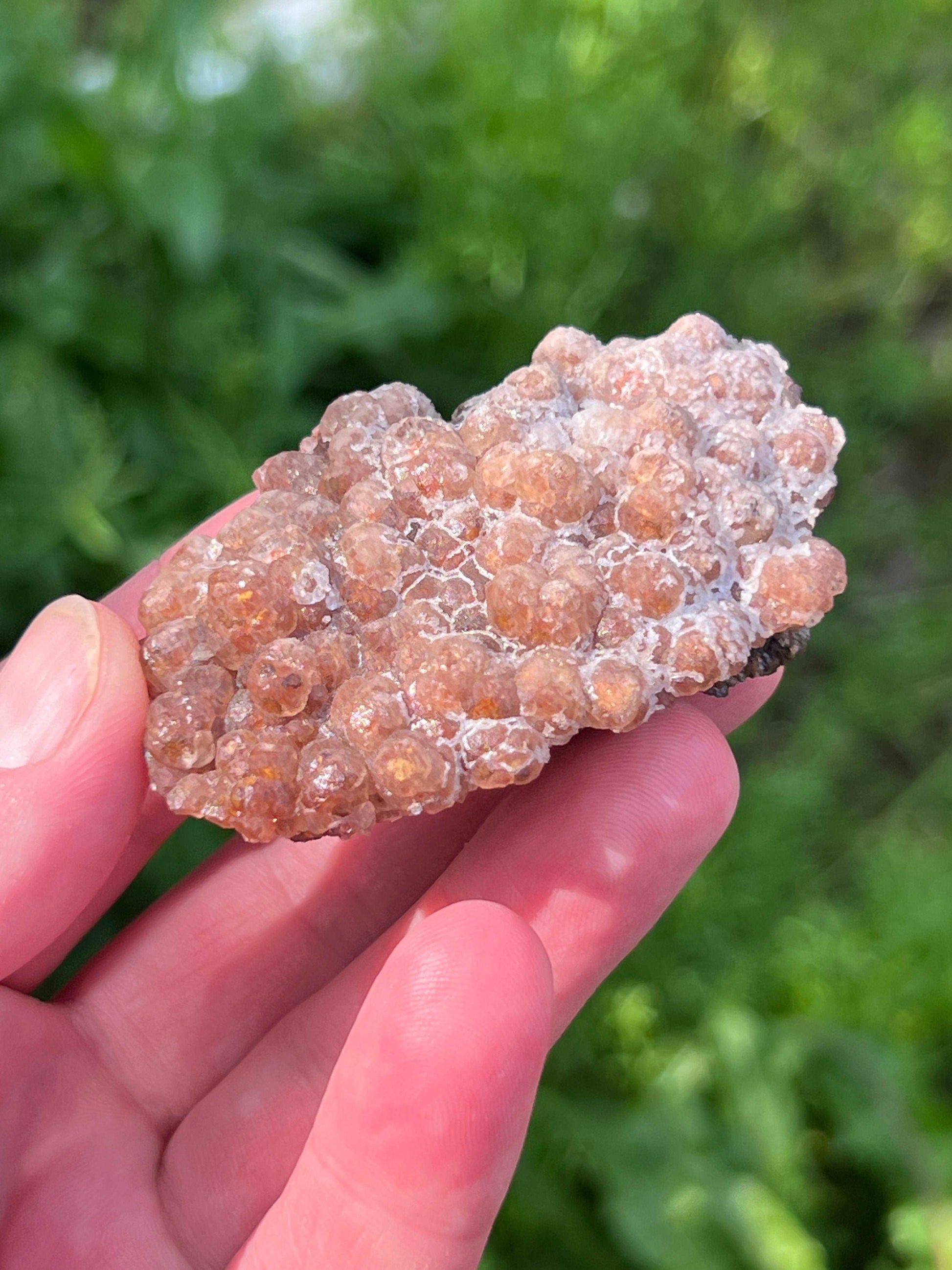 Botryoidal Fluorite over Hematite