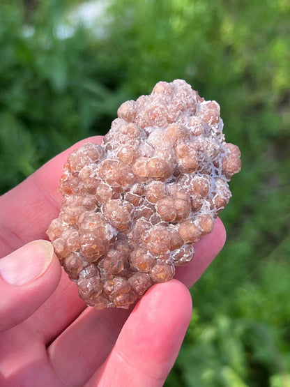 Botryoidal Fluorite over Hematite